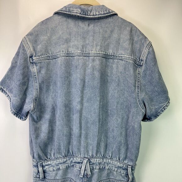 Good American Weightless Jumpsuit Denim Romper One Piece Size 2 - Picture 10 of 11